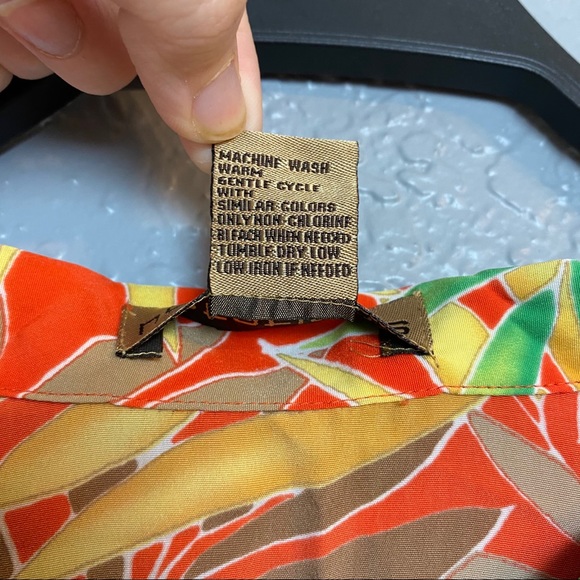 VINTAGE NOTATIONS PALM LEAF BUTTON UP {XL} - Picture 5 of 5